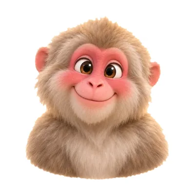 サル顔のイラスト