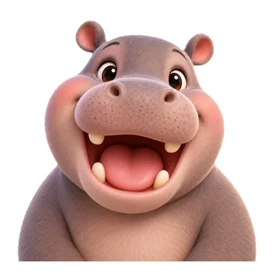カバ顔のイラスト